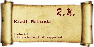 Riedl Melinda névjegykártya